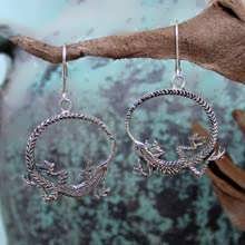 Boucles d&#039;oreilles Argent Ouroboros