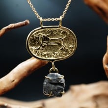 Rising Lion Pendant Gold