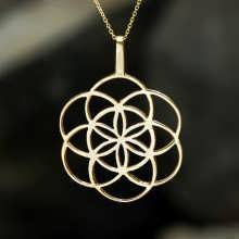 Seed of Life Pendant - Gold