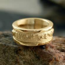 Personalized Solar Ring Gold