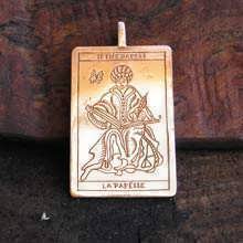 Tarot High Priestess Pendant Gold