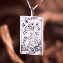 Tarot Star Card Pendant Silver