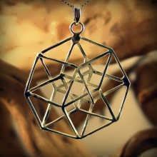 Tesseract Pendant Silver