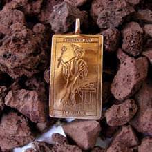 Tarot Magician Card Pendant Gold