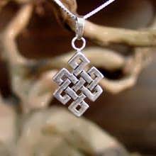 Tibetan knot Pendant silver