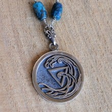 Alchemical Water Element Pendant Silver