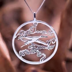 Japanese Stork pendant