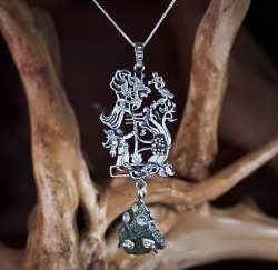 Added a silver version of The Star Children pendant-set with moldavite