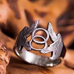 The Vesica Pisces Ring in silver