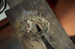 Ouroboros Pendant Gold With Diamonds Powerful Symbol of Renewal, Creativity and Endless Change