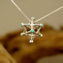 Inlaid Merkaba in Silver