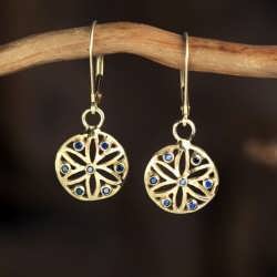 Ka Earrings Gold With Gemstones - Mother's Day Specials 15% discount