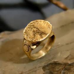 A 14k gold Mars warrior Ring.