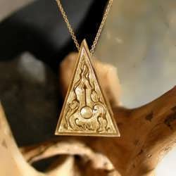 A 14k gold Mars Talisman.