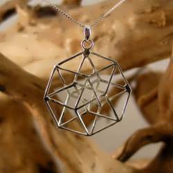 The Hypercube/Tesseract pendant