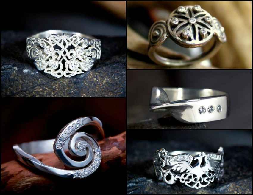 Cubic Zirconia ring collage