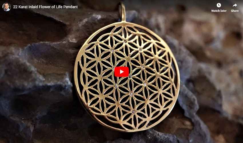 22K inlaid Flower of Life