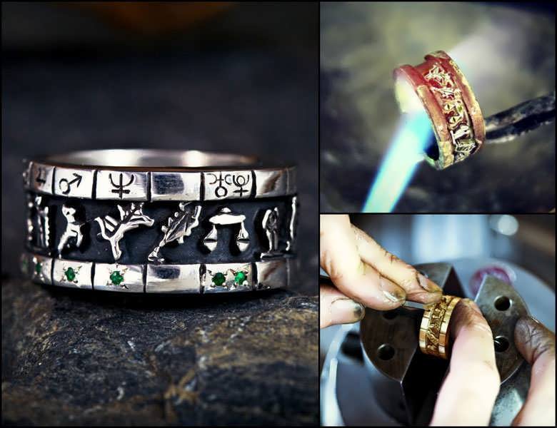 Personalized Cosmic Sigil
                            Talisman Ring