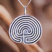 Labyrinth Pendant Silver