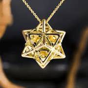 Alchemy/Vector Equilibrium Pendant Gold