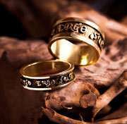 Diligo Ergo Sum Ring Gold (narrow)