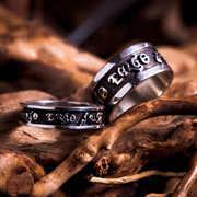 Diligo Ergo Sum ring silver (narrow)