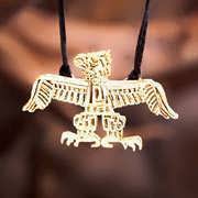 Native American Thunderbird Pendant Gold