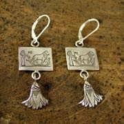 Boucles d'oreilles du Lion argent