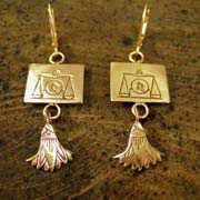 Pendientes de oro Libra