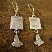 Pendientes de plata Piscis