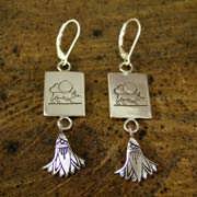 Boucles d'039;oreilles Taureau argent