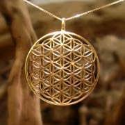 Flower of Life Pendant - Gold