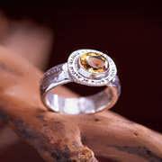 Four Winds Ring Silver with Citrine