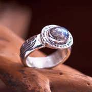 Four Winds Ring Silver with Labradorite
