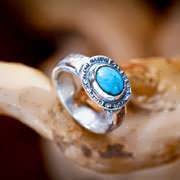 Four Winds Ring Silver with Turquoise