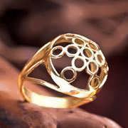 Fruit of Life Ring Gold