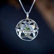 Genesa Crystal Silver With Crystal with Peridot