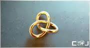 Gordian Knot Pendant Gold Medium