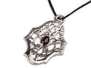 Hamsa ben porat yosef silver with Garnet