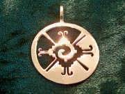 Mayan 18k Gold Pendant Hunab Ku