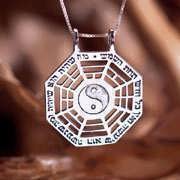 I Ching pendiente de plata