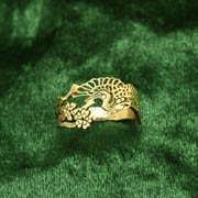 Japanese Crane Ring Gold