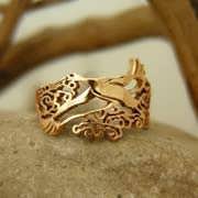 Japanese Stork Ring Gold