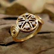 Ka Ring Gold with Gemstones with Diamond