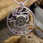 Mayan World Tree Pendant Silver