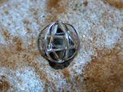 Merkaba con sfera prana, argento, piccolo