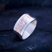 Anello di matrimonio Mokume - argento (Sold Out)