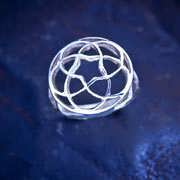 Anello pentagrammico nodo toro - argento