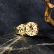 Sonne im Löwen Talisman Ring Gold 14K (*Limited Edition*)