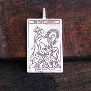 Pendentif argent carte de Tarot, l&#039;Imperatrice